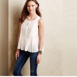 Anthropologie | HD in Paris Carissa Ivory Blouse size 4